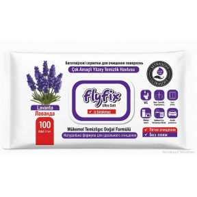 Універсальні серветки для очищення поверхонь FlyFix Lavanda, 100 шт
